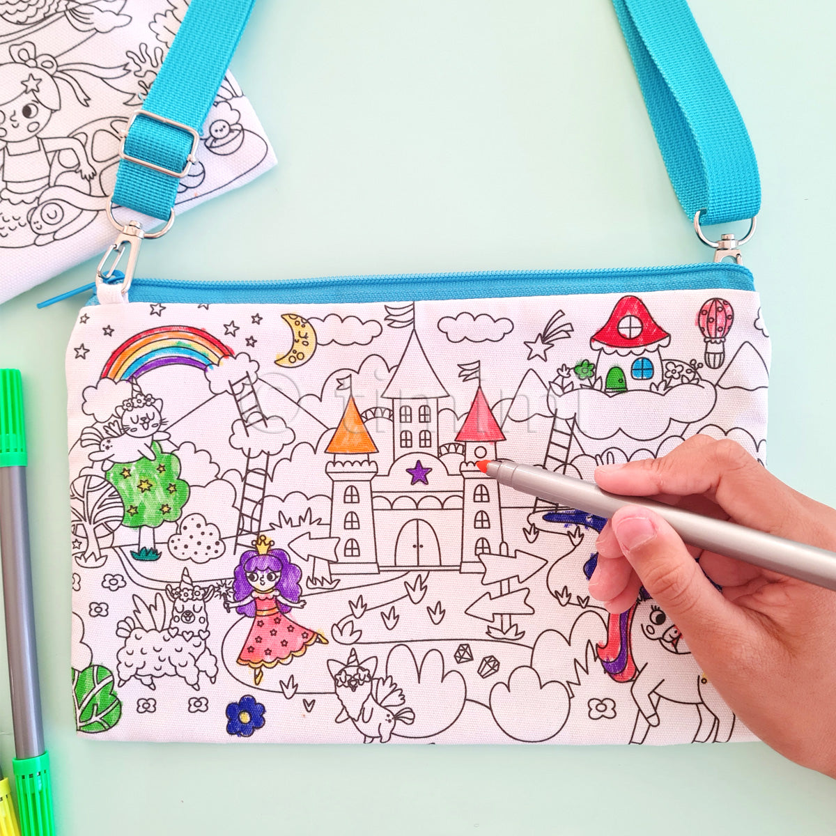 Washable Fairy Tale Colouring Bag