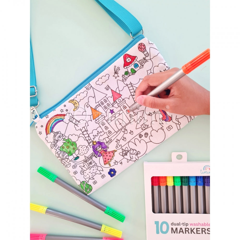 Washable Fairy Tale Colouring Bag
