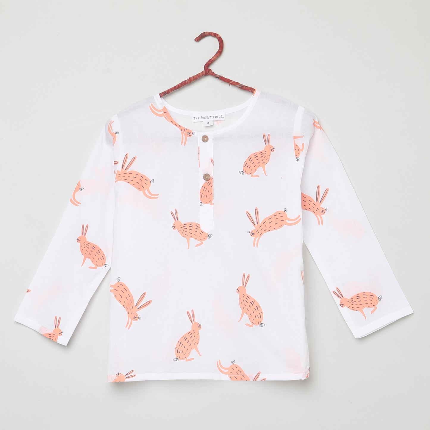Hare Print Pyjama Set (Ages 1-6)