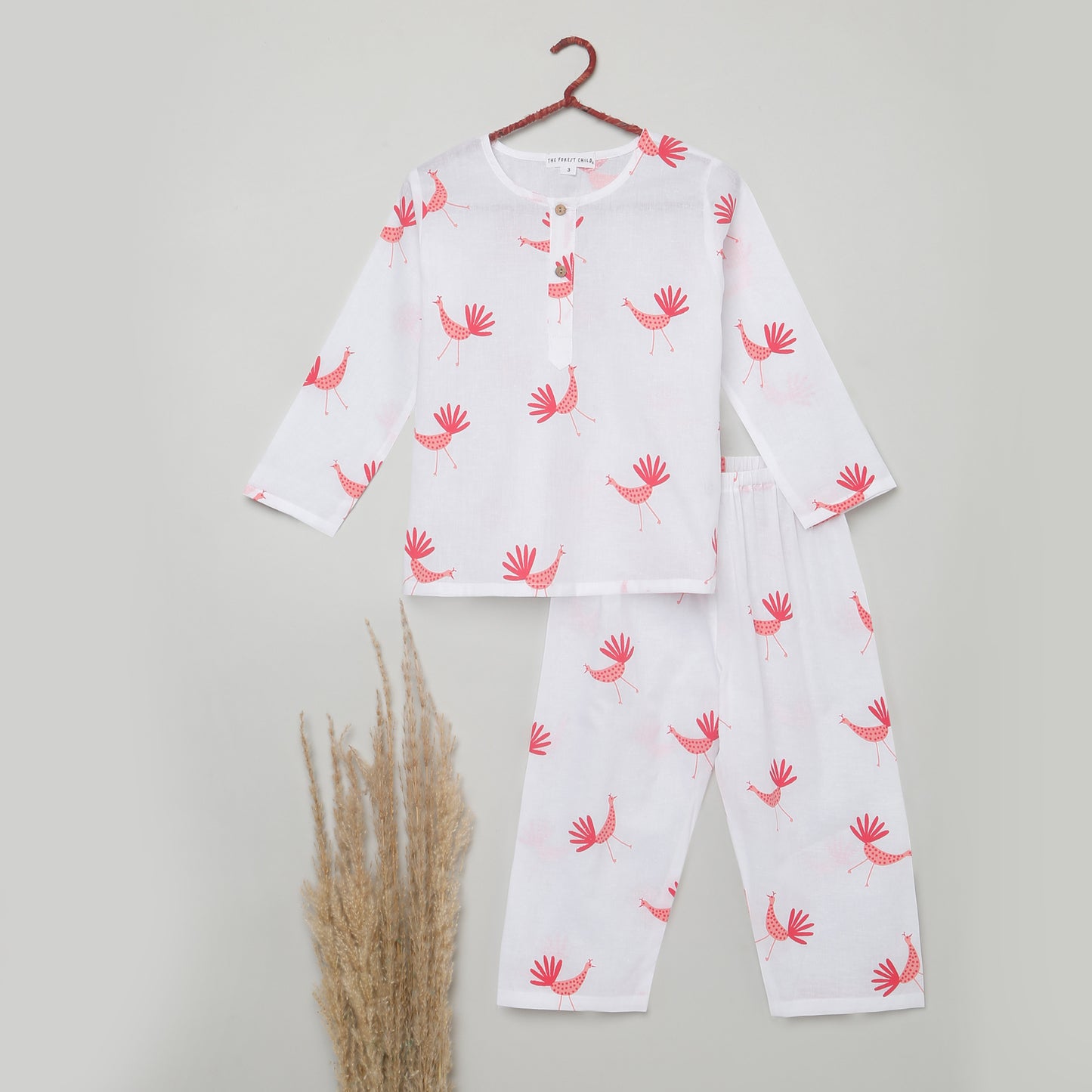 Peacock Print Pyjama Set (Ages 1-6)