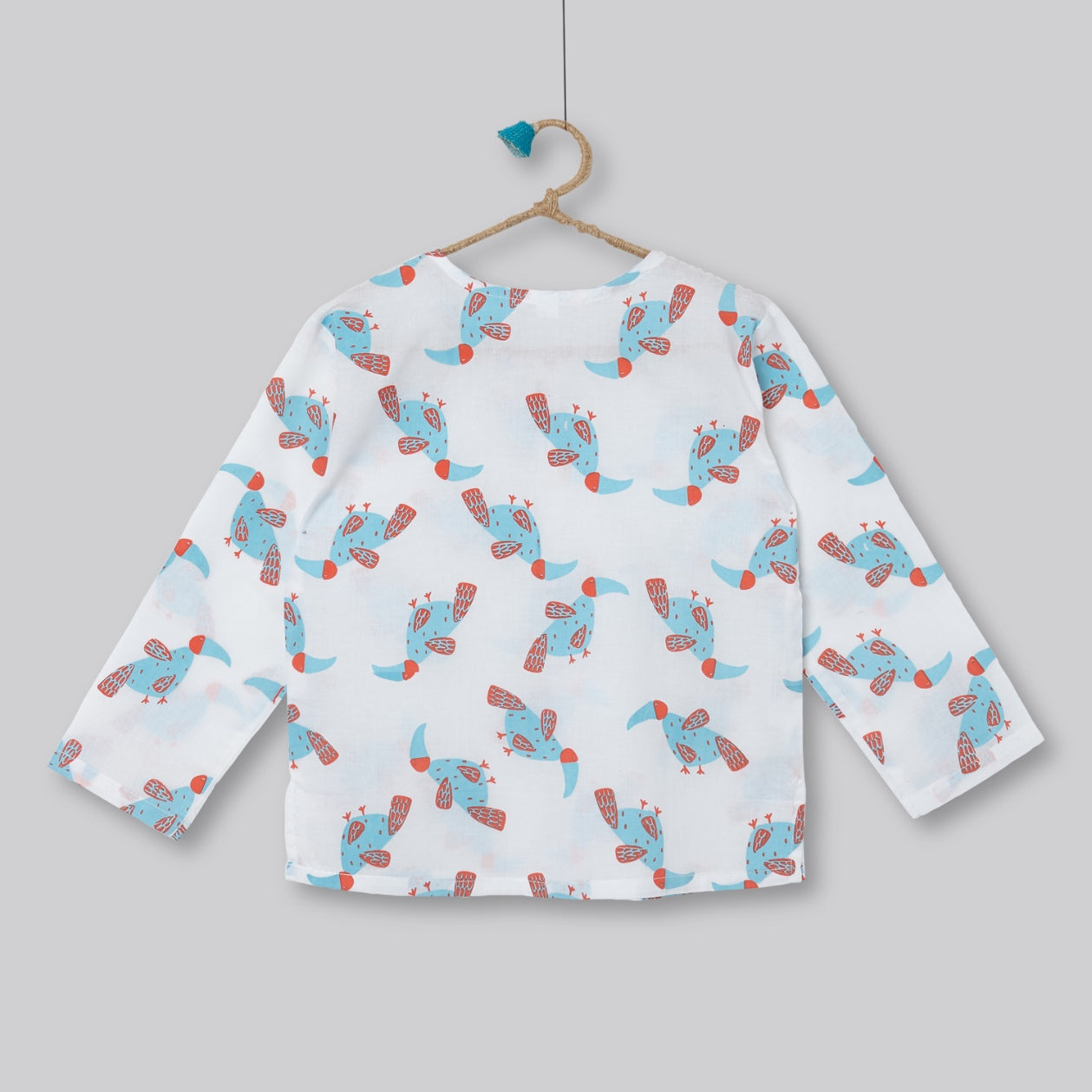 Hornbill Print Cotton Pyjama Set - Ages 1-6