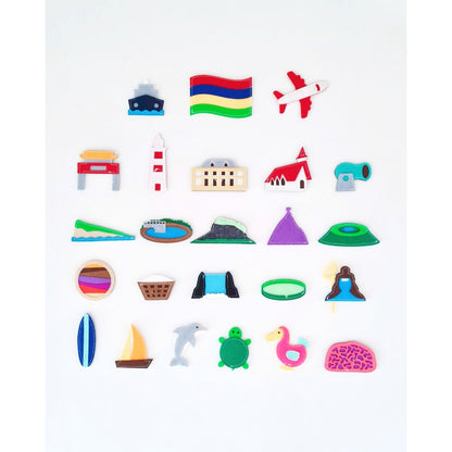 Map of Mauritius – Interactive Fabric Map with Detachable Landmarks