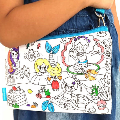 Washable Mermaid Colouring Bag