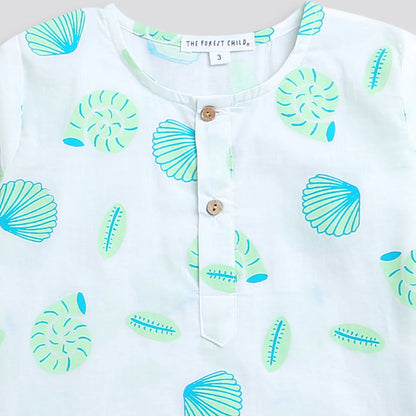 Beach Shells Cotton Pyjama Set