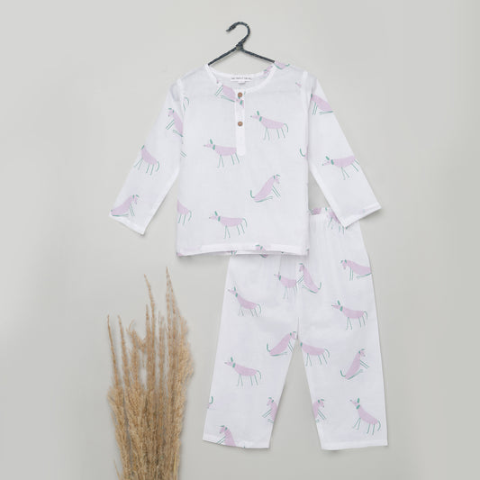 Dog Print Pyjama Set (Ages 1-6)
