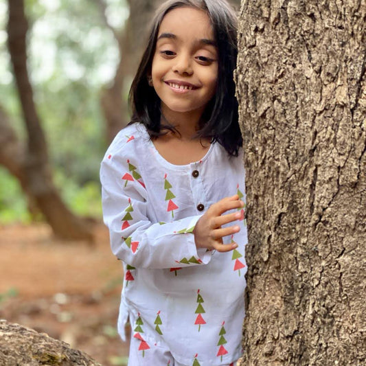 Tree Print Pyjama Set (Ages 1-6)