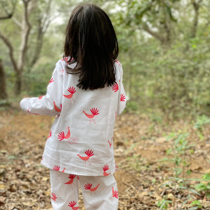Peacock Print Pyjama Set (Ages 1-6)