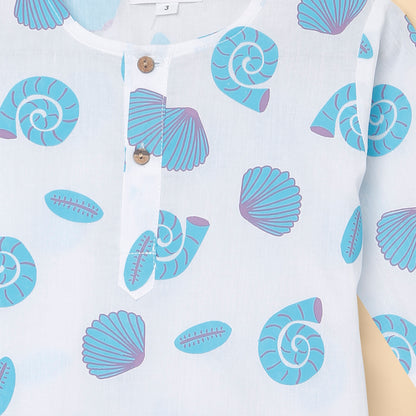 Shell Print Pyjama Set (Ages 1-6)