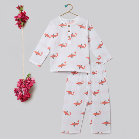 Dolphin Print Pyjama Set