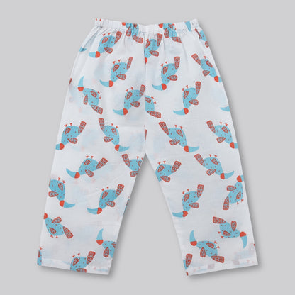 Hornbill Print Cotton Pyjama Set - Ages 1-6